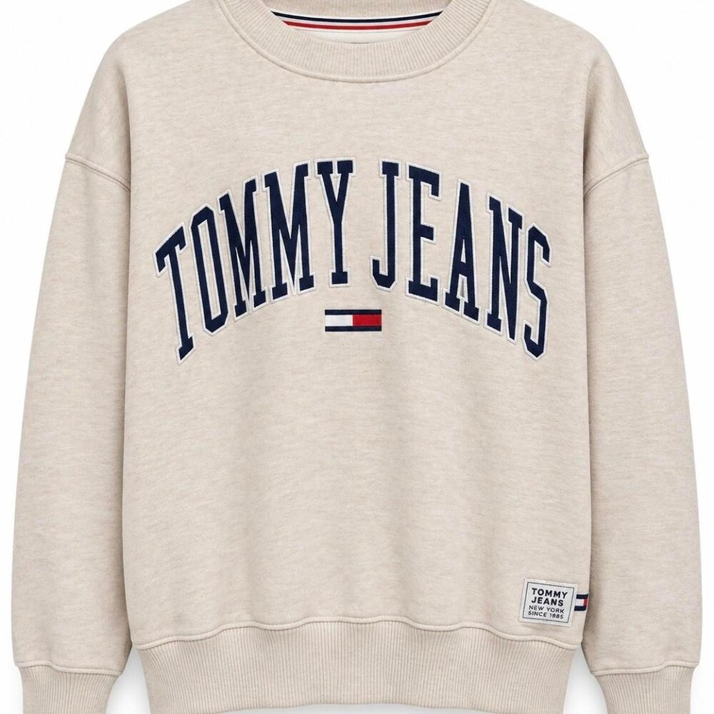 Tommy Hilfiger Tommy Jeans crewneck sweatshirt in size S. Cotton blend with embr